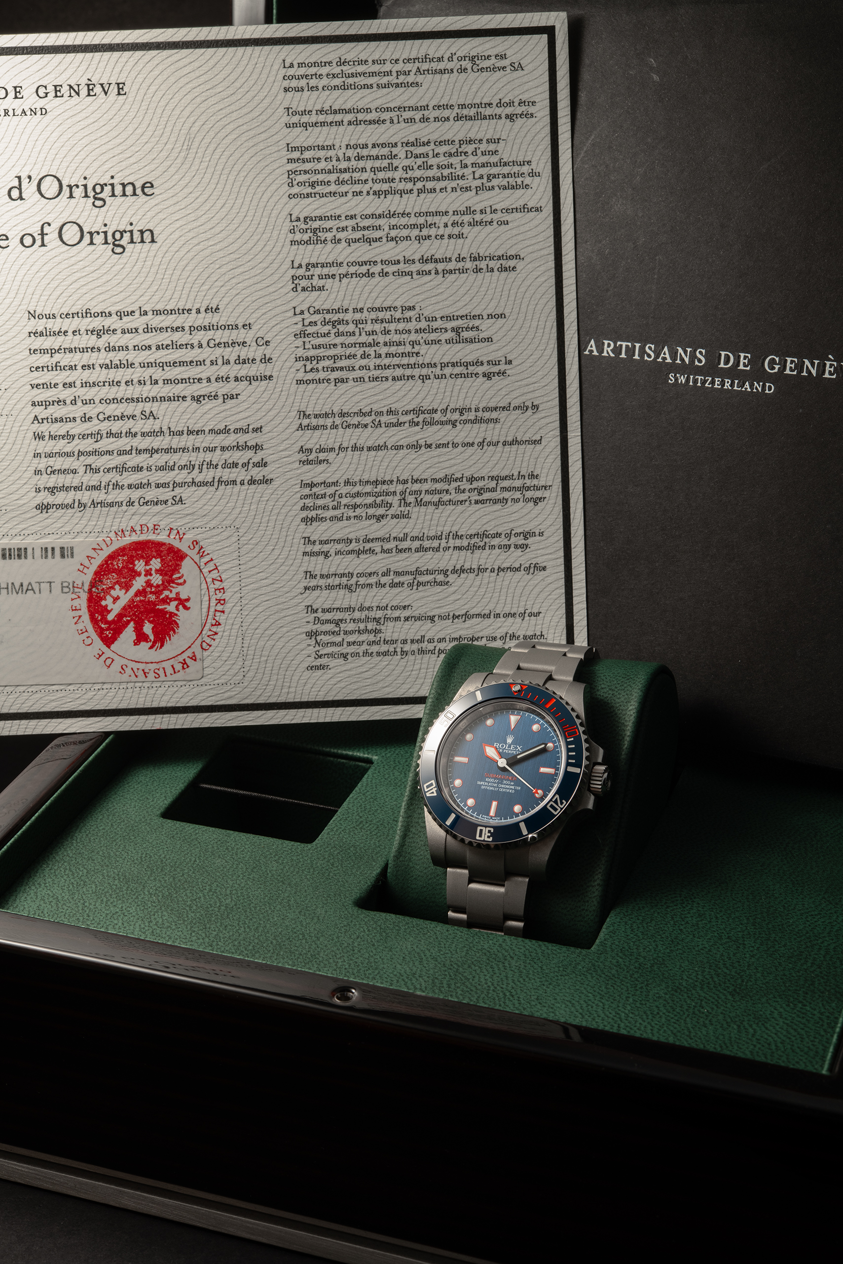 Rolex Submariner Artisans de Genève Rough Rough Matte Diver - Image 4